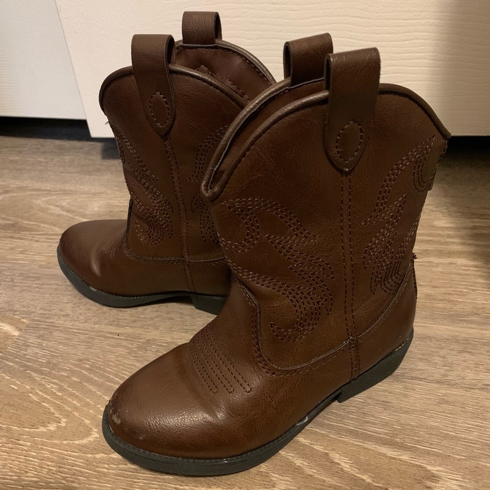 Cat & Jack size 9 brown cowboy/cowgirl boots
